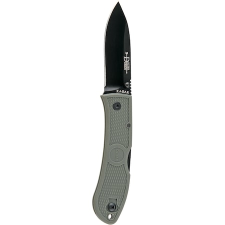 Ka-Bar Knives 2024 Ka-Bar Dozier Folding Hunter-Foliage Green, Black Pocket Clip KAB-4062FG